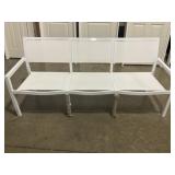 78"L Outdoor Naples Sling Sofa in White