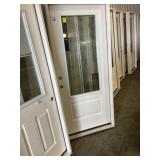 36" RH 3/4 Lite Woodgrain Fiberglass Entry Door