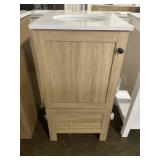 18" x 19" Mango Wood Vanity Cabinet w Sink Top