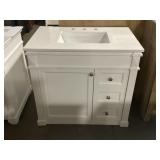 32" x 21" Vanity in White with Single Sink Top