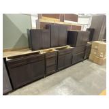 19Pc Shaker Espresso Cabinet Set