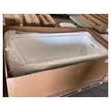 66" x 30" Fiberglass Drop-In Bathtub in White