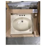25" x 22" Single Bowl Sink in Beige