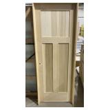 30" x 80" RH Poplar 3-Panel Interior Door