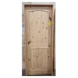 24" x 80" LH Knotty Pine Arch Top Interior Door
