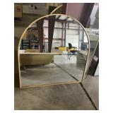 36" x 36" Arch-Top Mirror with Brass Frame