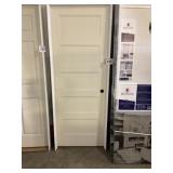30" x 80" LH 5-Panel Primed White Interior Door