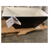 Acquabella Black/White Freestanding Bathtub