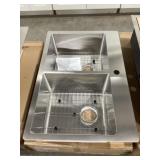 33" Dual Mount Double Bowl Sink in SS