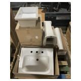 Mixed Pallet of Sinks and Pedestals