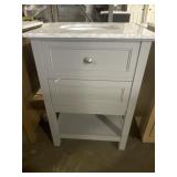 24" x 22" Vanity in Gray w Single Sink Top