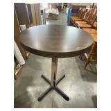 30"DIA x 42"H Bar-Table in Dark Walnut x 2