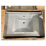 43" x 22" Single Sink Vanity Top in Gray Granite