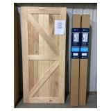 36" x 80" Cedar K-Style Barn Door w/ Hardware