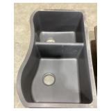 32.5" x 20" Undermount Double Sink in Gray