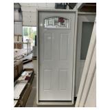 32" x 80" RH 4-Panel Steel Exterior Door in White