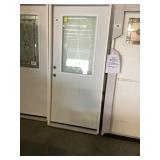 36" RH 1/2 Lite Steel Entry Door