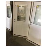 36" RH 1/2 Lite Steel Entry Door