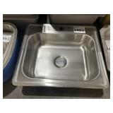 25" Drop-in Single Bowl Sink in Stainless Steel