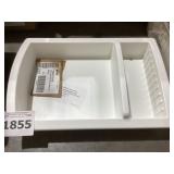 Swan Recessed Shelf in White