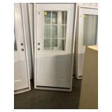36" RH 1/2 Lite Steel Entry Door