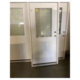36" LH 1/2 Lite Steel Entry Door