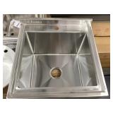 21.5" Utility Sink with Faucet and Shelf in SS
