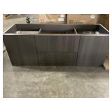 54" x 19" Espresso Wall Mount Vanity Base