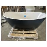 65" x 33" Freestanding Acrylic Bathtub in Black