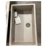 30" x 18" Undermount Composite Sink in Champagne