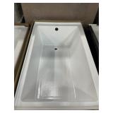 60" x 36" Acrylic RH Bathtub in White w Apron