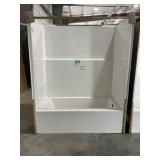60"W Fiberglass Shower/Tub Surround in White