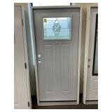 36" x 80" RH Steel Craftsman Style Ext. Door
