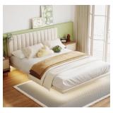Tzou Queen Floating Bed (Beige)