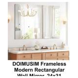Doimusim Frameless Bathroom Mirror