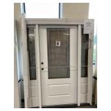 RH Primed Fiberglass Zinc Leaded Entry Door