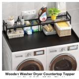 Wood Washer Dryer Countertop Topper w/Shelf