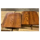 Case Of 5 Distressed Oak Wood Seats x4