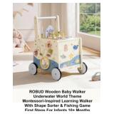 Robuds Wooden Baby Walker Underwater Theme