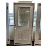 36" x 80" RH Fiberglass HV 9-Lite Exterior Door