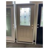36" x 80" LH Fiberglass Deco HV Exterior Door