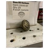 Case Of 25 Brushed Antique Brass Drawer Pulls x2