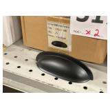 Case Of 25 Flat Black Drawer Pulls x2 Case