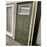 36" x 80" LH Fiberglass Craftsman Exterior Door