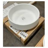 15" White Circle Vessel Sink x2