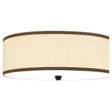 Ashley 3-Bulb Flush Mount in Black x 2