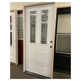36" x 80" LH Steel Deco Glass Exterior Door