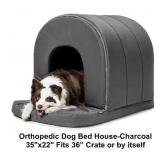 Orthopedic Dog House-Charcoal
