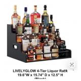 LivelyGlow Tabletop Wine Rack- Black