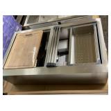36" Stainless Double Bowl Kitchen Workstation